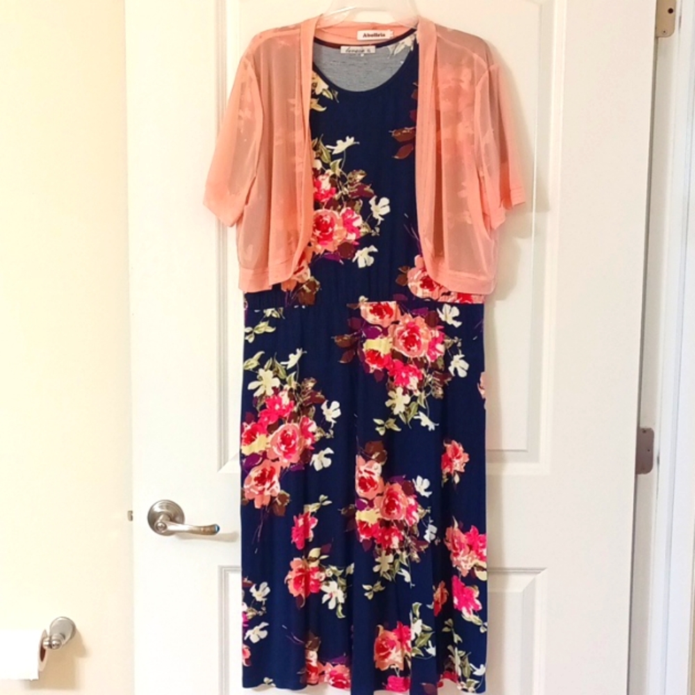 Spring Dress and Sheer Cover
